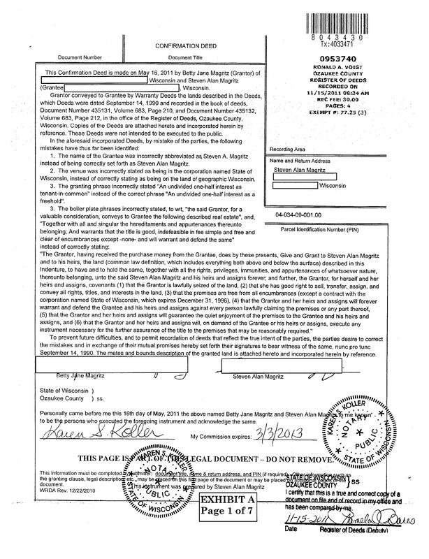 OzaukeeMOB.org,  This Confirmation Deed corrected the corrupt attorney legalese used to deceitfully, fraudulently, and without full disclosure, presumptively 